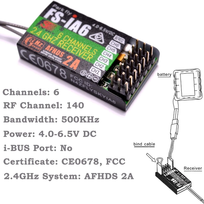 Flysky FS-IA6 Receiver 6CH Dua - Drone Antenna avaliação e preço