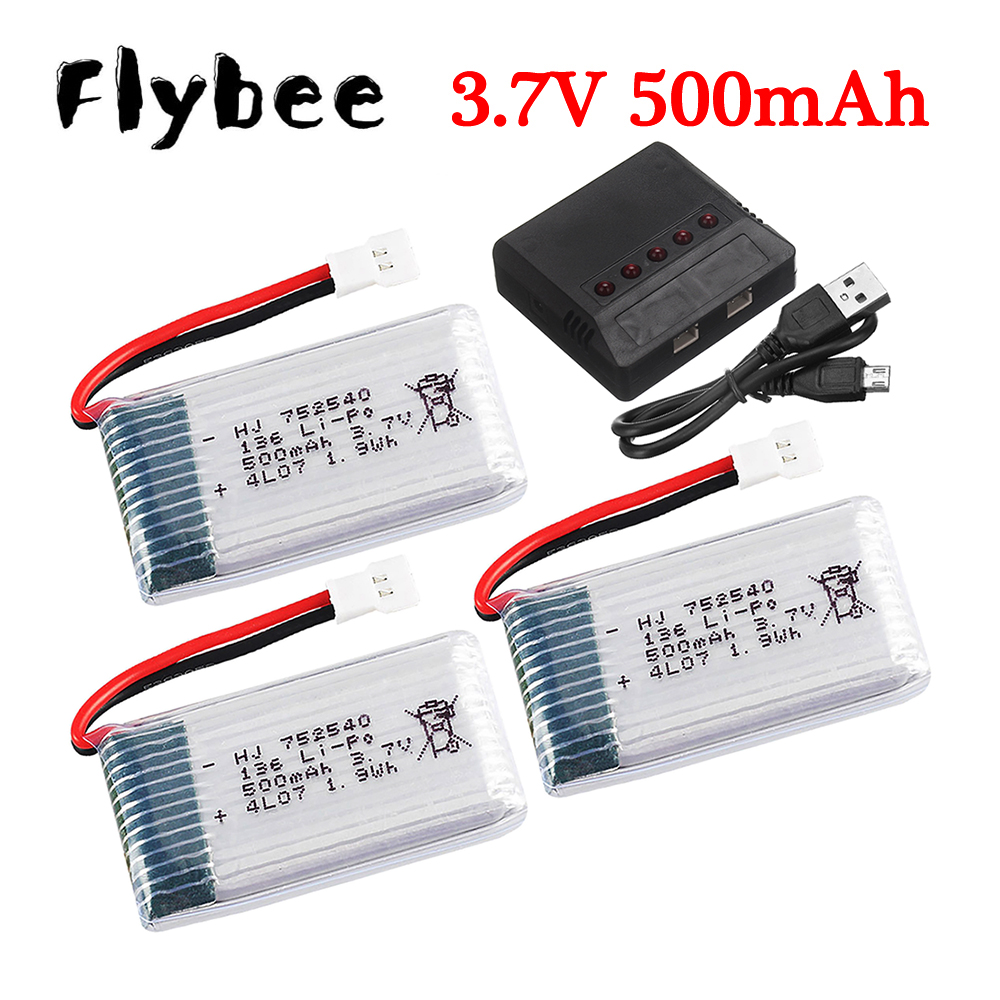 3.7V 500mAh 752540 Lipo Batter - Drone Charger avaliação e preço