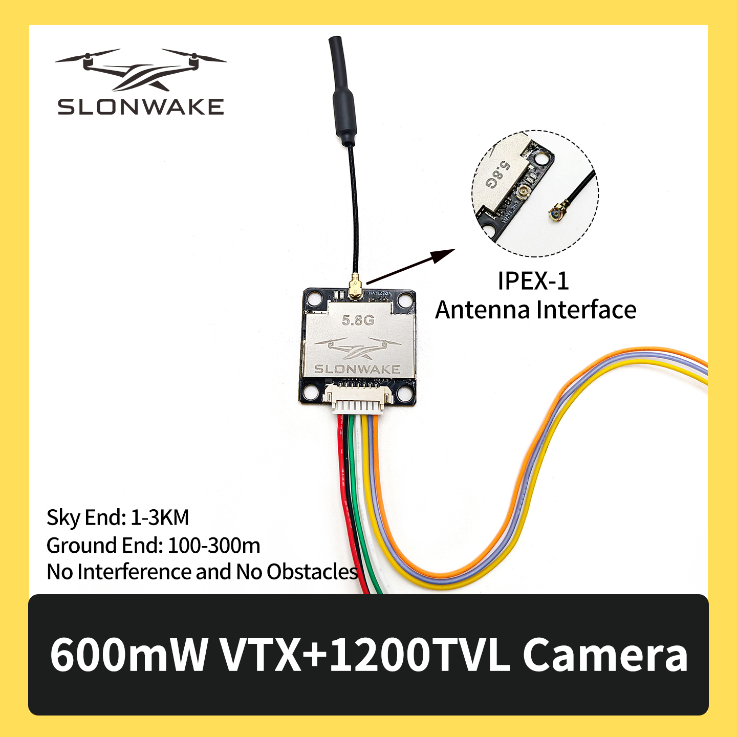 SLONWAKE 5.8G 600mW 7-24V FPV  - Drone Receiver avaliação e preço