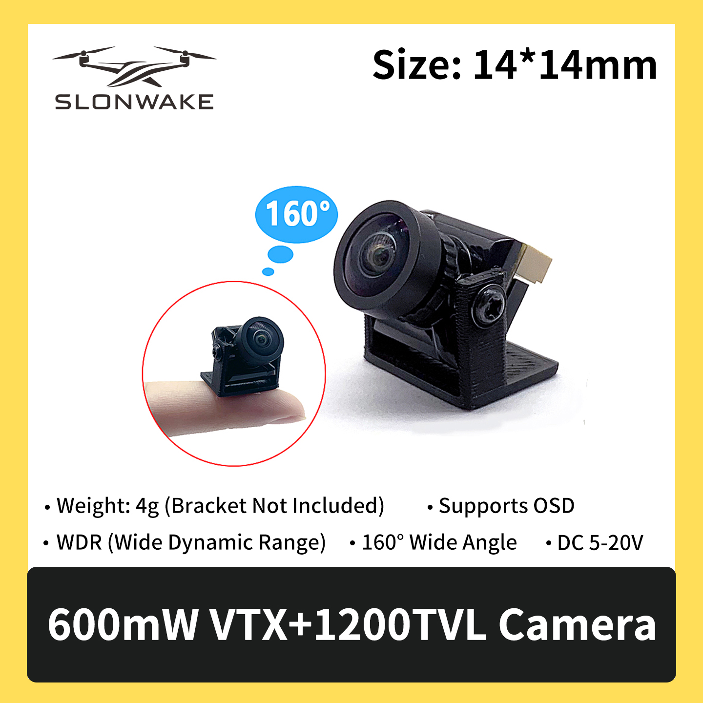 SLONWAKE 5.8G 600mW 7-24V FPV  - Drone Receiver avaliação e preço