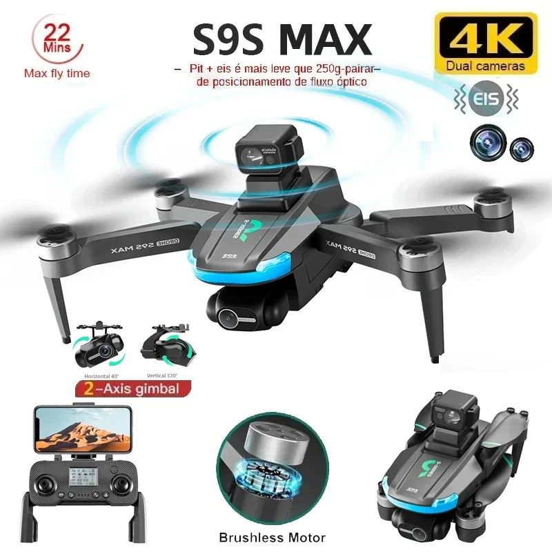 NEW S9S MAX MINI Drone 4K 2-Ax - Drone Gps Mount avaliação e preço