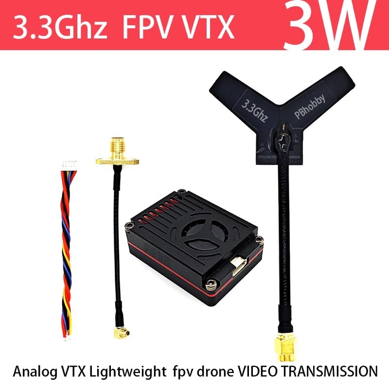 3.3GHz FPV VTX/VRX  3W Analog  - Drone Transmitter avaliação e preço