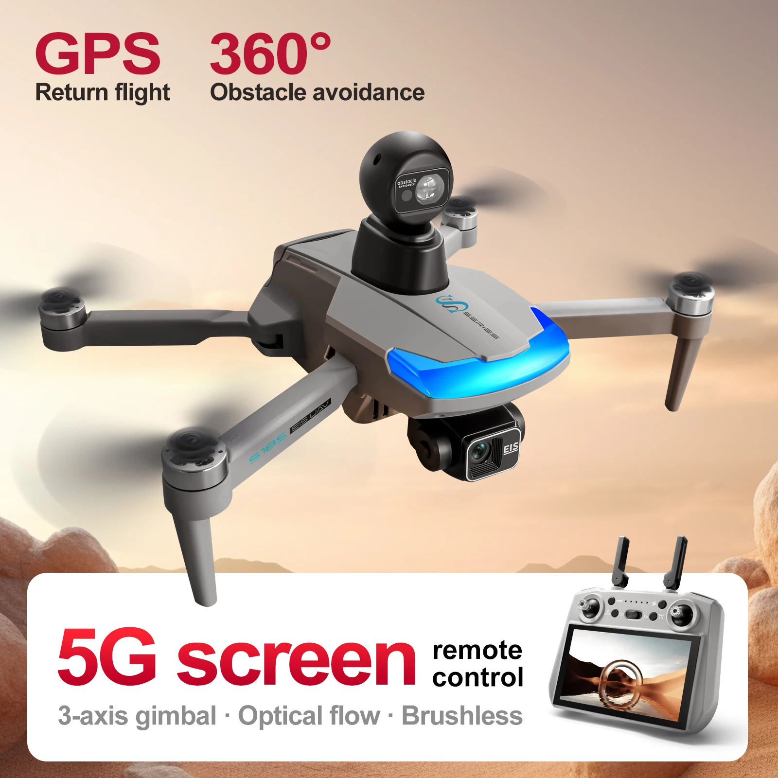 S185 Professional Drone 2.7K H - Drone Gps Mount avaliação e preço