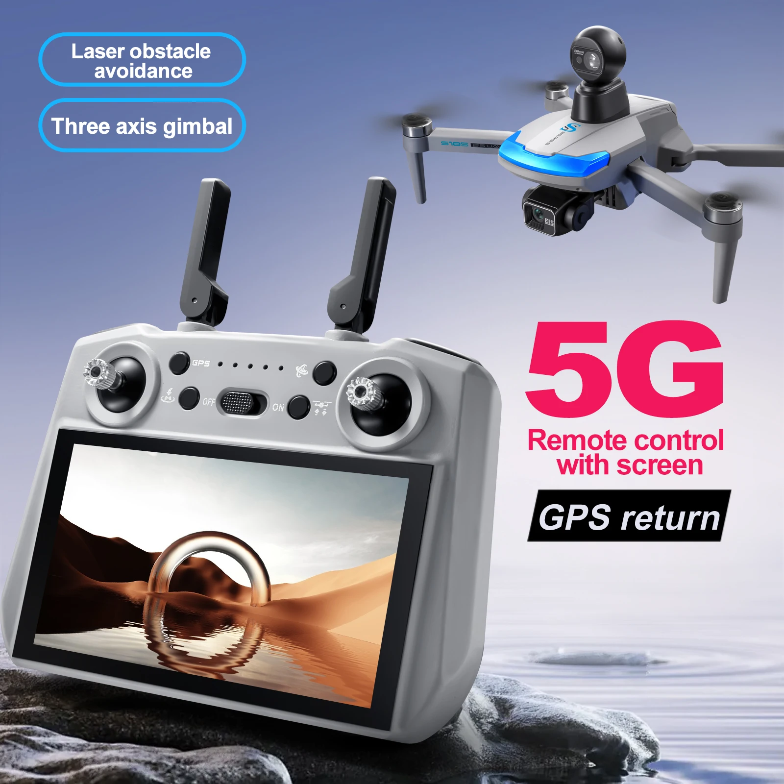 S185 Professional Drone 2.7K H - Drone Gps Mount avaliação e preço