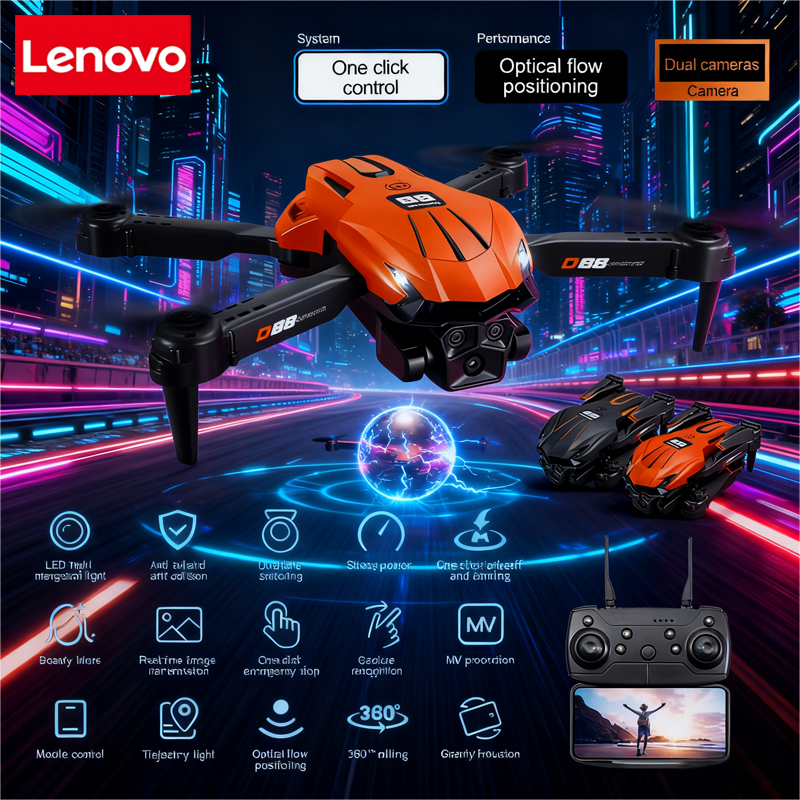 Lenovo D88 Drone 8K Aerial HD  - Drone Gps Mount avaliação e preço
