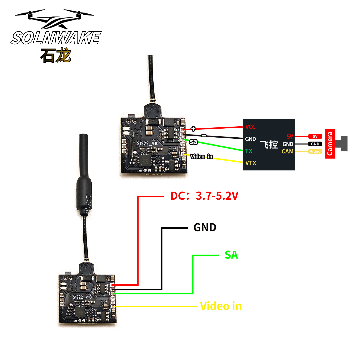 SLONWAKE Nano 5.8G 48CH 200mW  - Drone Receiver avaliação e preço