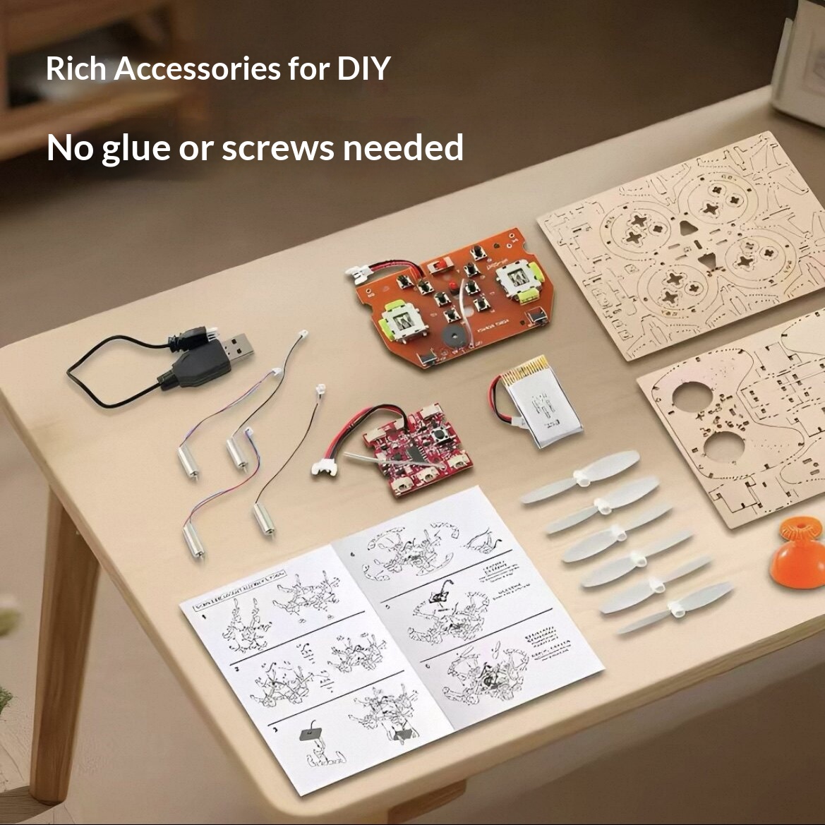 2026 New Wooden DIY Assembled  - Drone Battery avaliação e preço