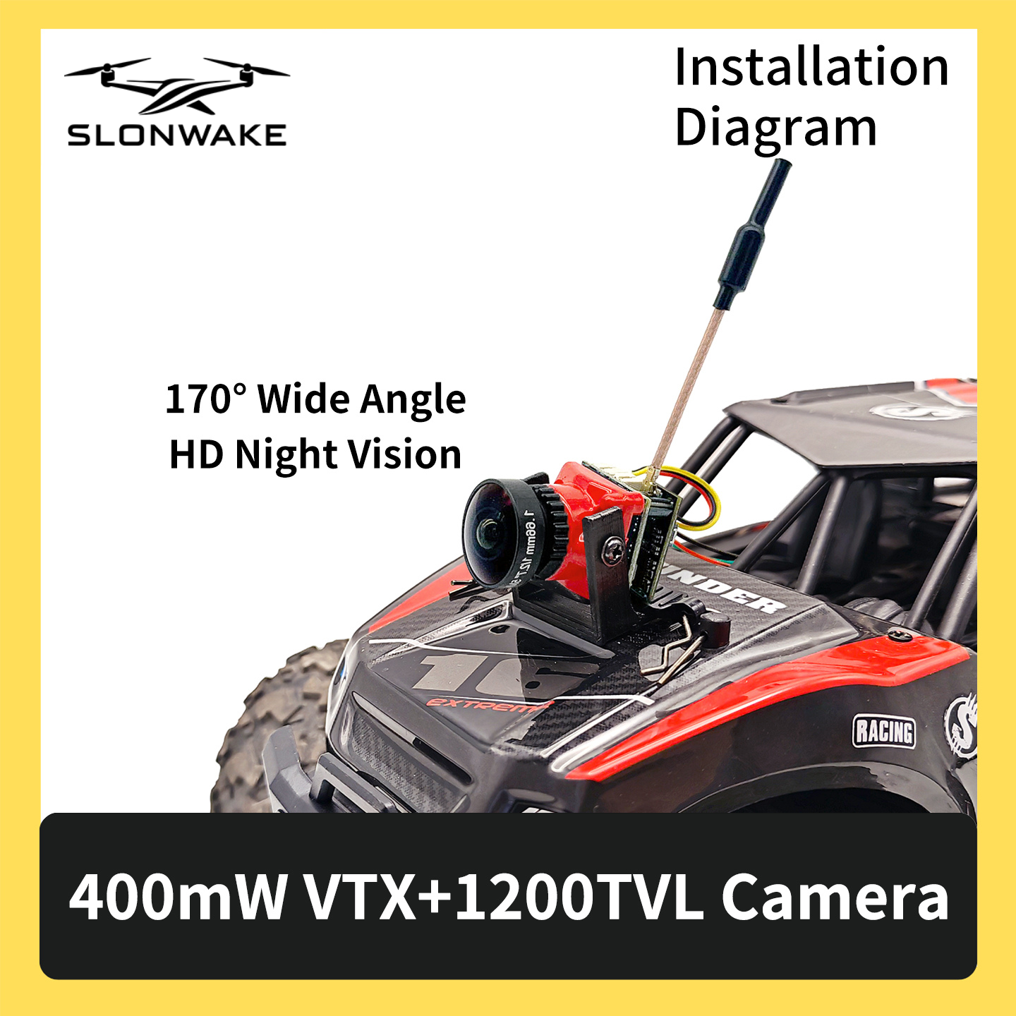 SLONWAKE 5.8G 48CH FPV 400mw V - Drone Receiver avaliação e preço