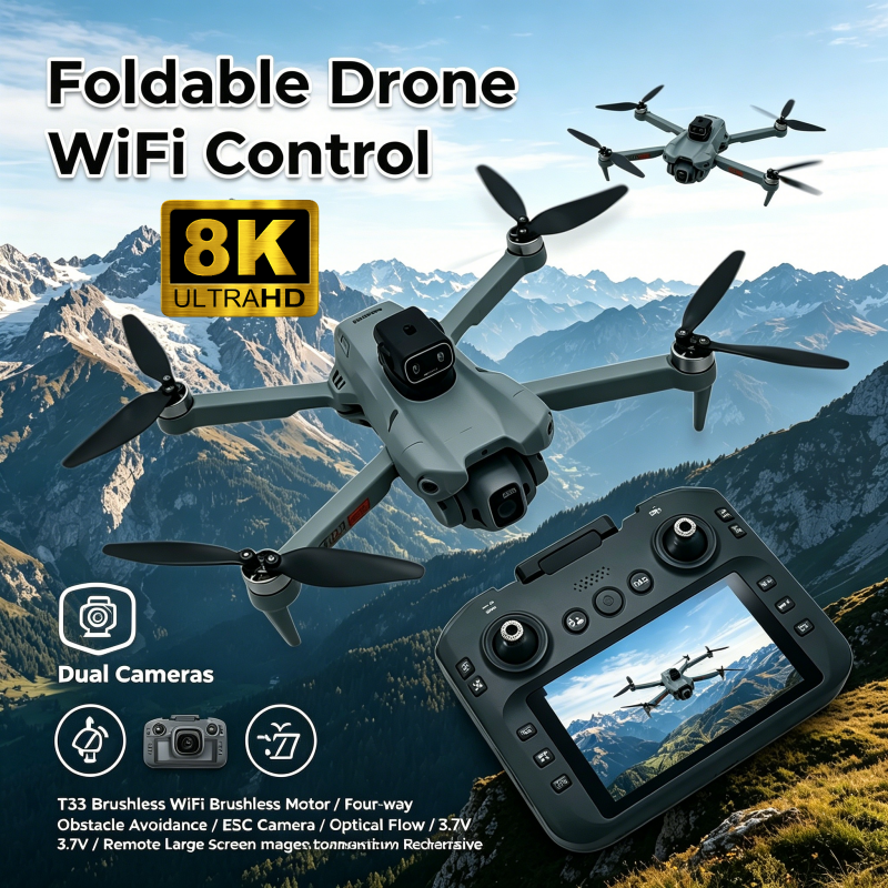 2026 New T33 RC Drone 8K Camer - Drone Gps Module avaliação e preço