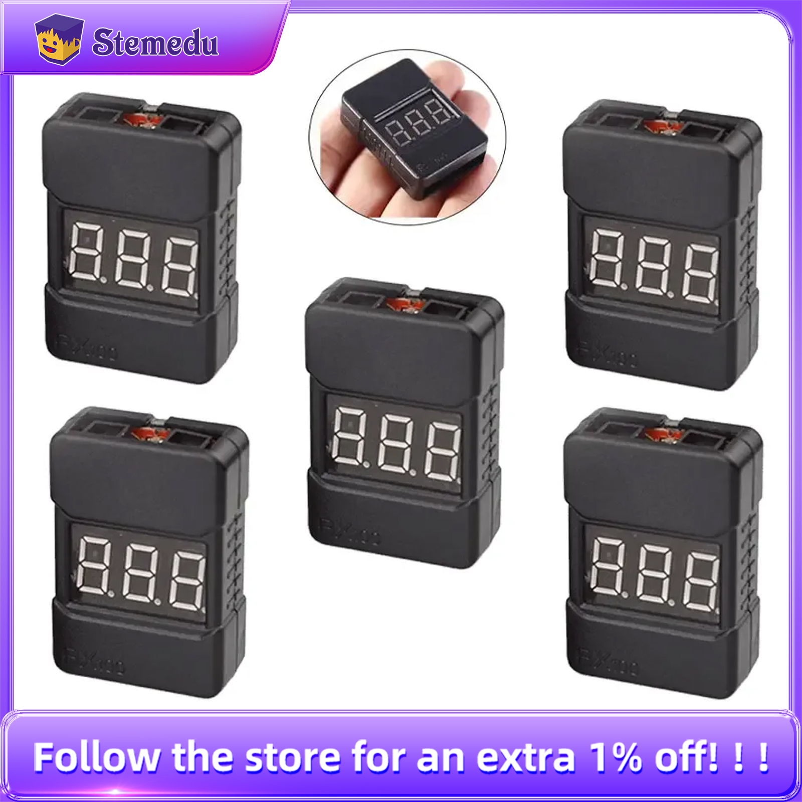 BX100 1-8S Lipo Battery Voltag - Drone Buzzer avaliação e preço
