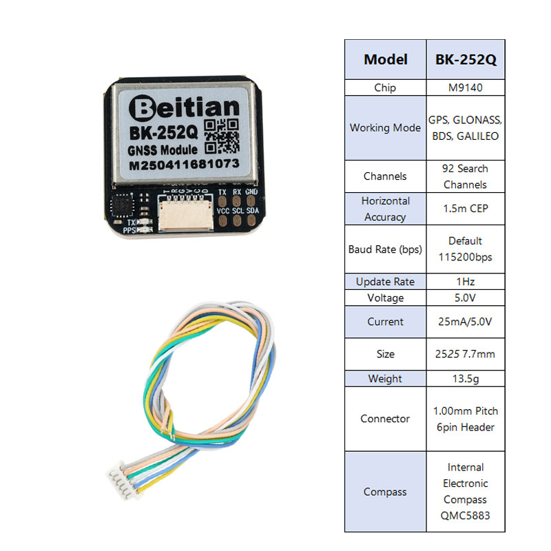 Beitian BK-252Q GPS GNSS Modul - Drone Compass avaliação e preço