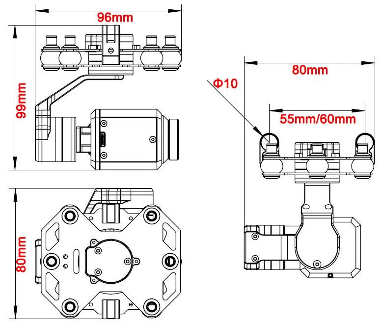Tarot TL3T20 3-axis Gimbal 640 - Drone Camera avaliação e preço