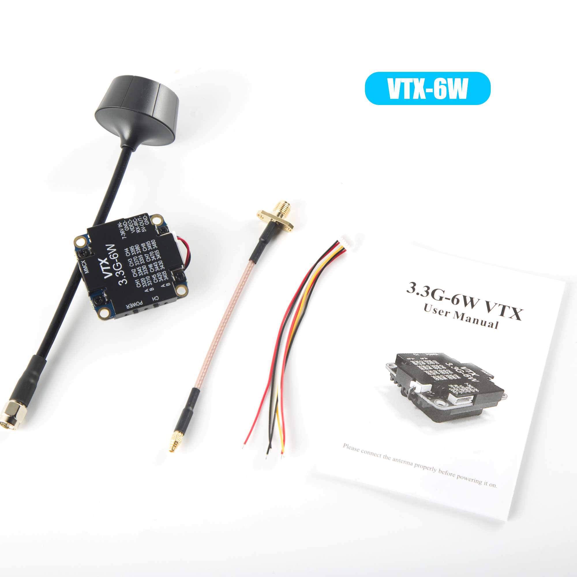 FPV Video Transmitter 3.3G 6W  - Drone Transmitter avaliação e preço
