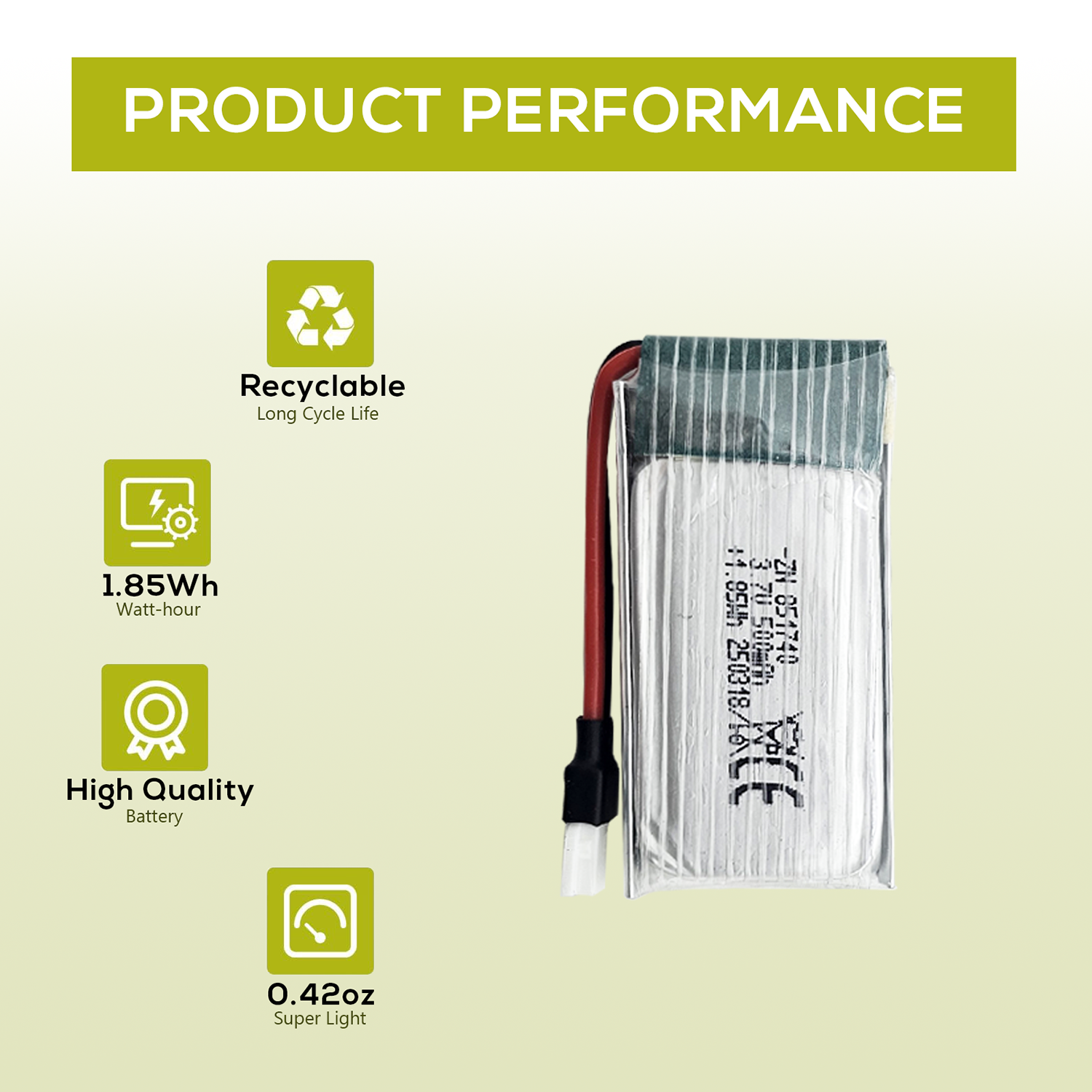 5Pcs 3.7V 500mAh LiPo Batterie - Drone Charger avaliação e preço