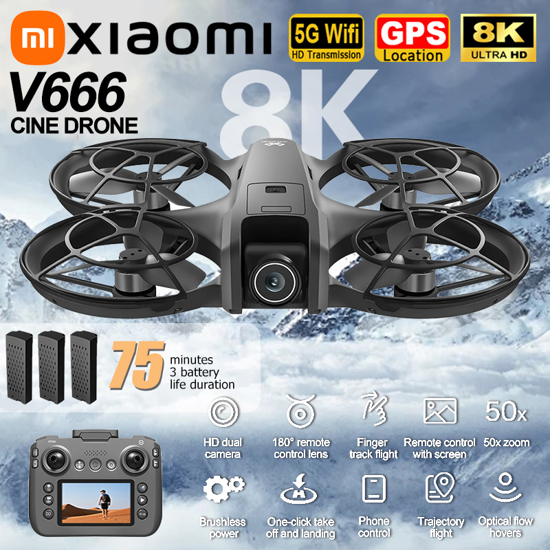 Xiaomi V666 Drone 8K Aerial HD - Drone Gps Mount avaliação e preço